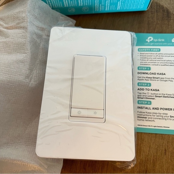 TP-Link  Kasa Smart Wi-Fi Light Switch Dimmer HS220 Model Alexa Compatible White - Picture 8 of 16